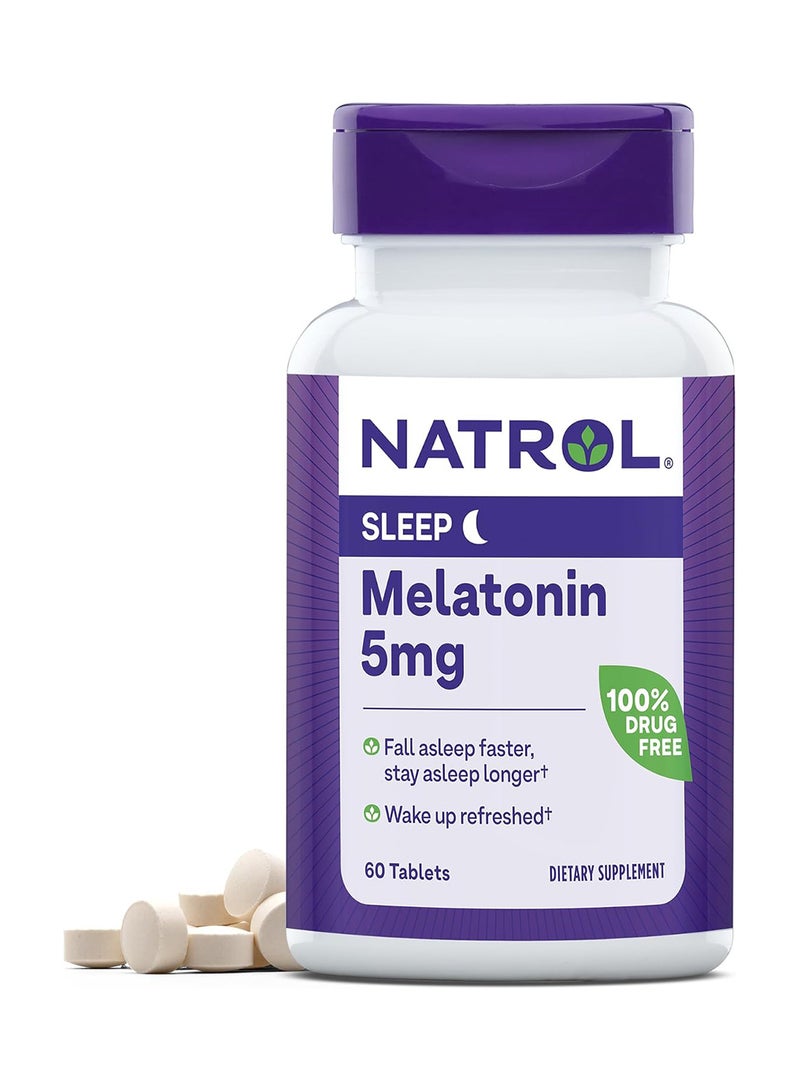 Natrol Sleep Melatonin 5mg - 60 Tablets Packaging May Vary - Image 1